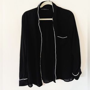 Zara Black Button Down, size medium
